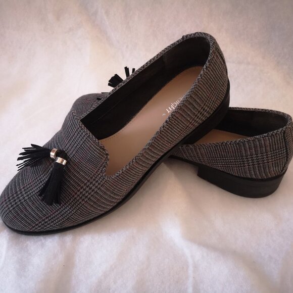 Limelight Ladies Lawson Grey & Black Plaid Slip On Loafers - Picture 4 of 10